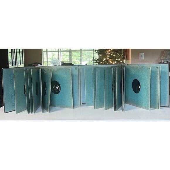 Vintage 78 RPM Record Album Set 25 Shellac Records Early Americana Inked Index - Picture 12 of 16